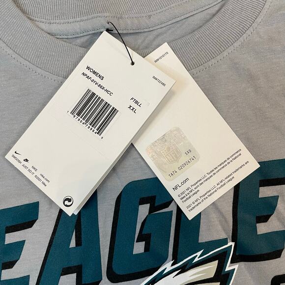 Nike Eagles 2023 NFL Playoffs Tee Women’s XXL Gray NWT Official NFL Shirt - Picture 5 of 9